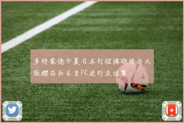 多特蒙德今夏日本行程揭晓将与大阪樱花和东京FC进行友谊赛